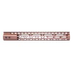 Bronze 15-inch Guntec USA M-LOK handguard with monolithic top rail.