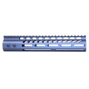 10" Ultra Lightweight Thin M-LOK System Free Floating Handguard With Monolithic Top Rail (Anodized Grey)