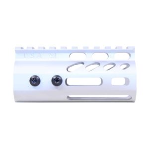 4" Ultra Lightweight Thin M-LOK Free Floating Handguard With Monolithic Top Rail (Anodized Clear)