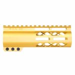 6" AIR-LOK Series M-LOK Compression Free Floating Handguard With Monolithic Top Rail (Anodized Gold)