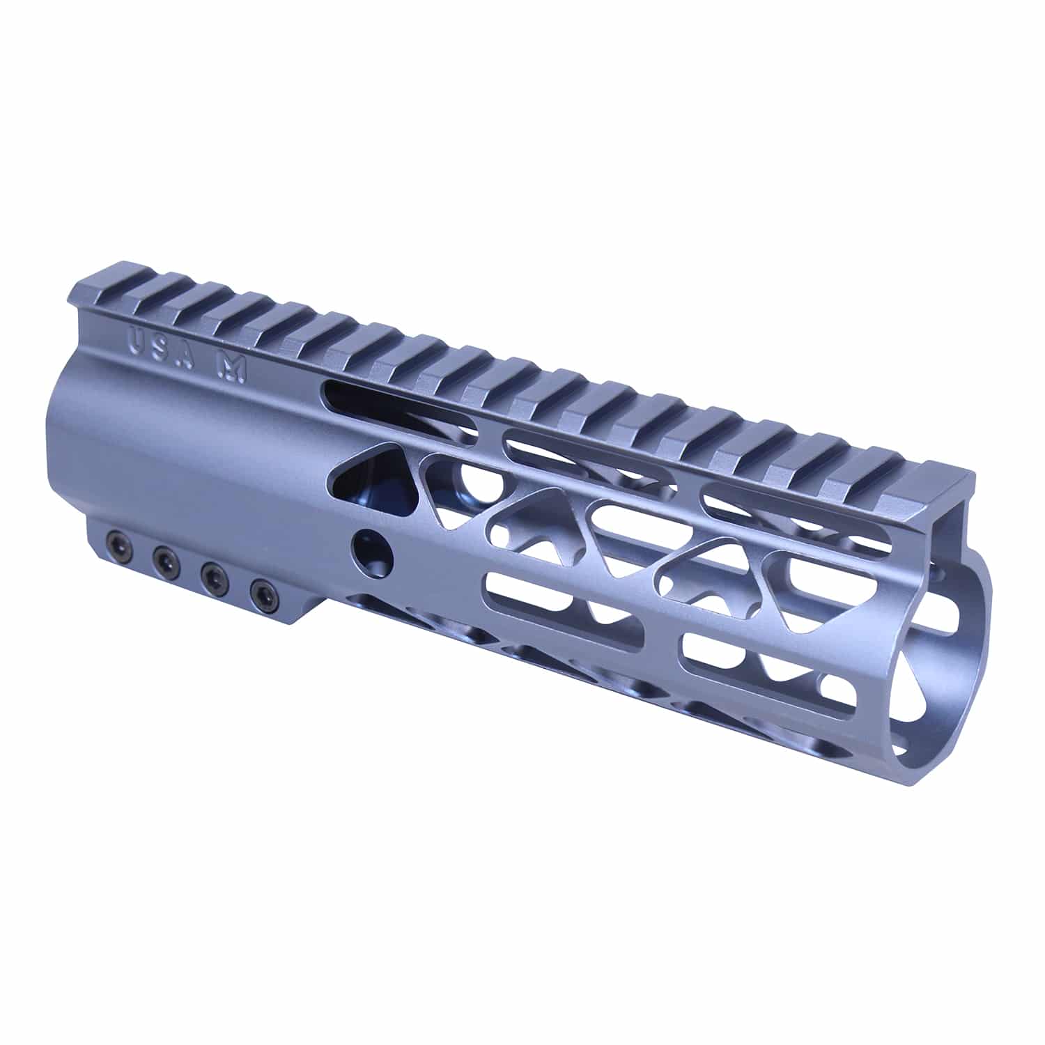 7" AIR-LOK Series M-LOK Compression Free Floating Handguard With Monolithic Top Rail (Anodized Grey)