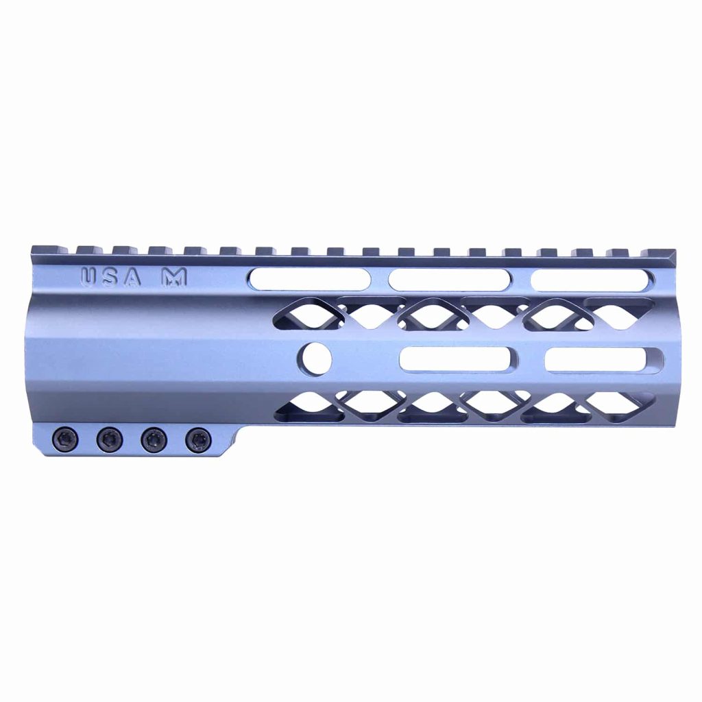 7" AIR-LOK Series M-LOK Compression Free Floating Handguard With Monolithic Top Rail (Anodized Grey)