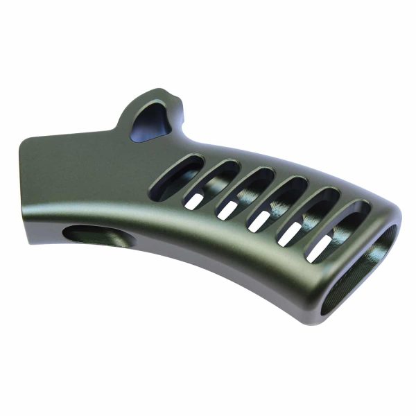 Ultralight Series Skeletonized Aluminum Featureless Grip (Anodized Green) (NY/CA Compliant)