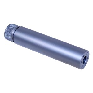 AR-15 grey anodized 5.5-inch fake suppressor for tactical uses.