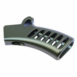 Guntec USA green anodized aluminum skeletonized grip, NY/CA compliant.