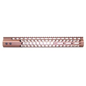 Bronze 15 Guntec USA M-LOK handguard with honeycomb cutouts and top rail.