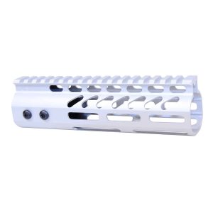 7 Guntec USA M-LOK Handguard, Ultra Lightweight, Anodized Clear with Top Rail.