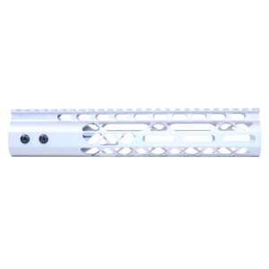 Guntec USA 10-inch M-LOK Silver Handguard with Monolithic Top Rail.