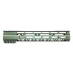 Guntec USA 12-inch olive green M-LOK handguard with top rail, Gen 2.