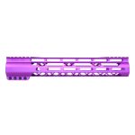 Guntec USA 12-inch purple M-LOK handguard with top rail, anodized for durability.