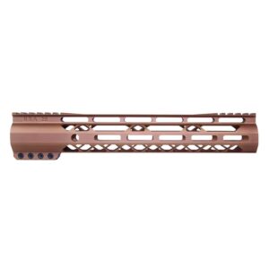 12" AIR-LOK Series M-LOK Compression Free Floating Handguard With Monolithic Top Rail (Gen 2) (Anodized Bronze)