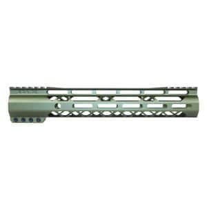 12" AIR-LOK Series M-LOK Compression Free Floating Handguard With Monolithic Top Rail (Gen 2) (Anodized Green)