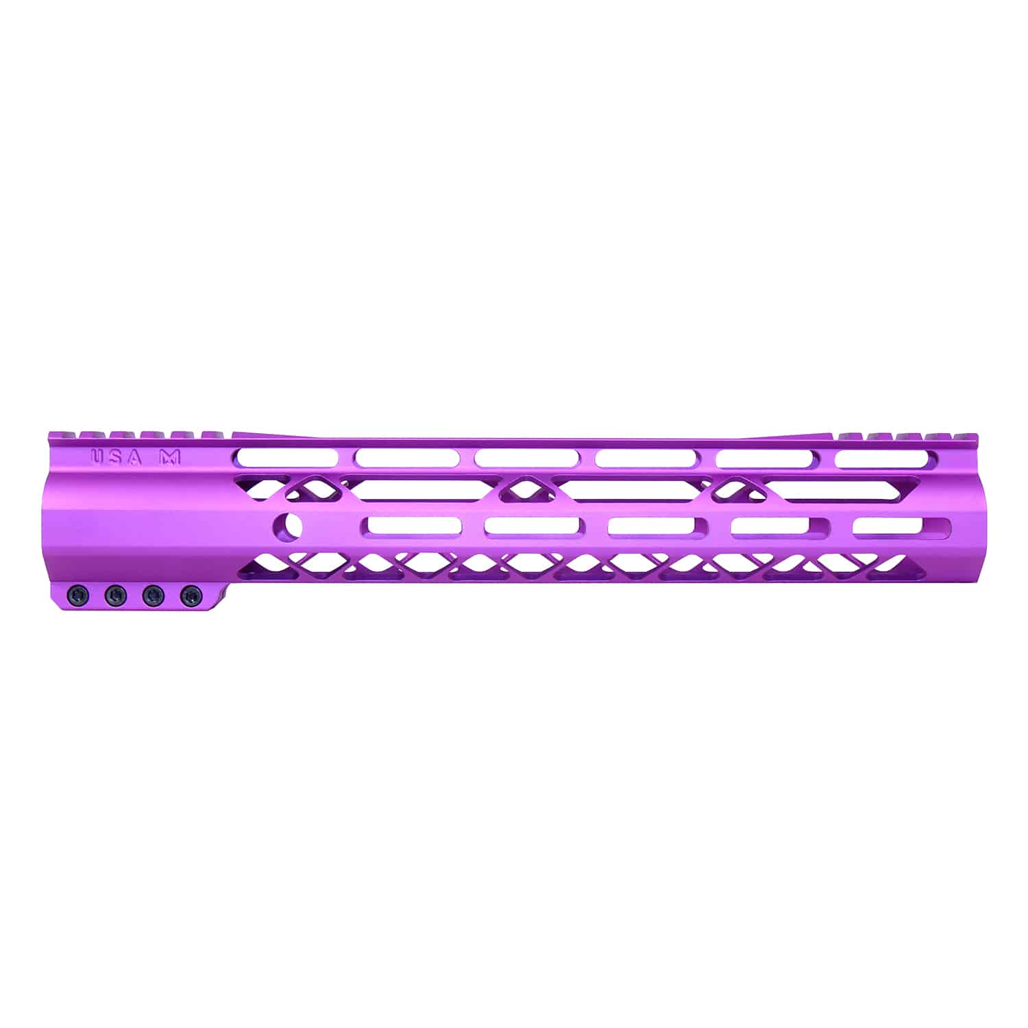 12" AIR-LOK Series M-LOK Compression Free Floating Handguard With Monolithic Top Rail (Gen 2) (Anodized Purple)