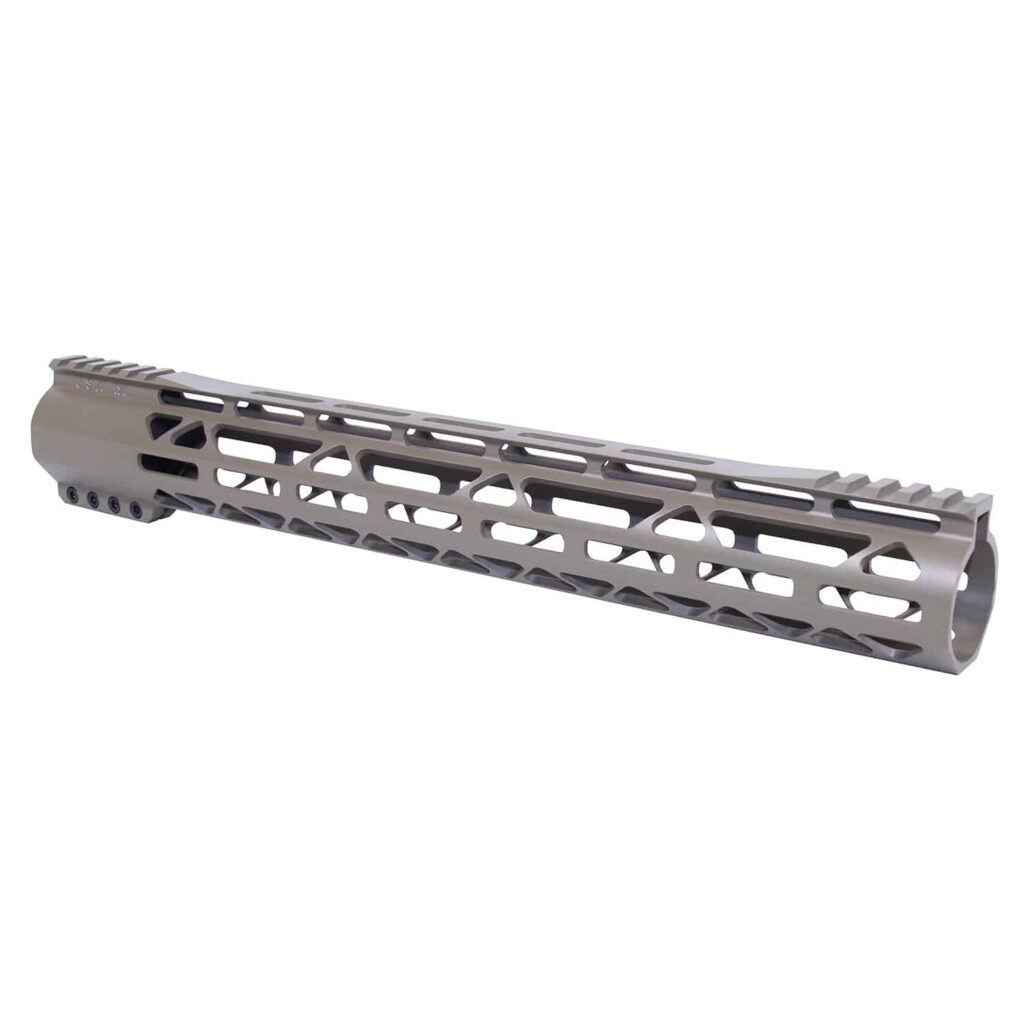 AR-308 15" AIR-LOK Series M-LOK Compression Free Floating Handguard With Monolithic Top Rail (Gen 2) (Flat Dark Earth)