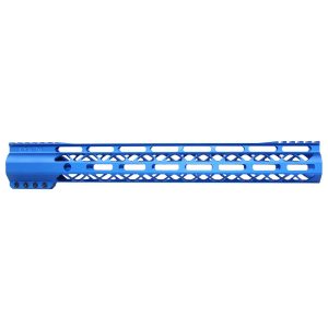 15" AIR-LOK Series M-LOK Compression Free Floating Handguard With Monolithic Top Rail (Gen 2) (Anodized Blue)