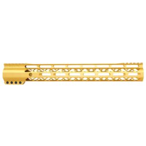15" AIR-LOK Series M-LOK Compression Free Floating Handguard With Monolithic Top Rail (Gen 2) (Anodized Gold)