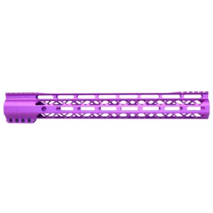 15" AIR-LOK Series M-LOK Compression Free Floating Handguard With Monolithic Top Rail (Gen 2) (Anodized Purple)