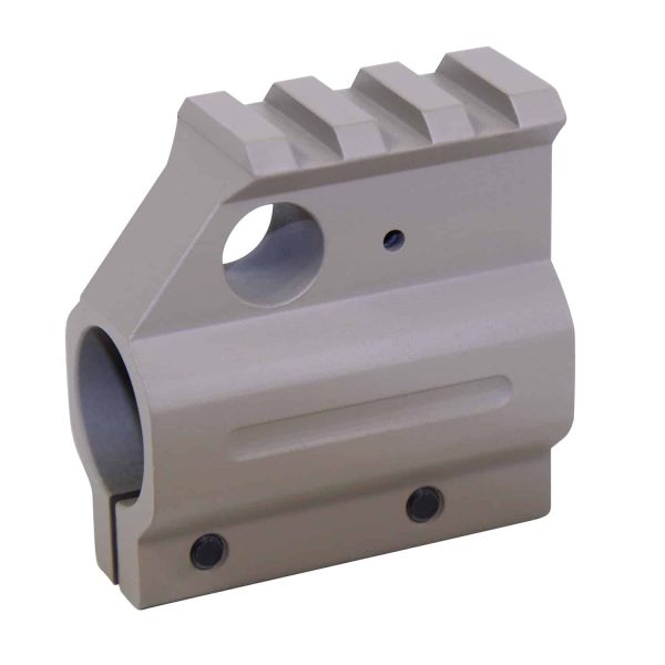 Guntec USA AR-15 Clamp-On Gas Block with Rail, Gen 2, Flat Dark Earth.