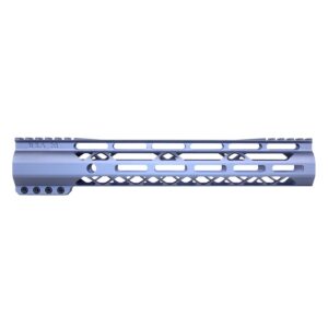 Guntec USA 12-inch grey M-LOK handguard with top rail and lightweight design.