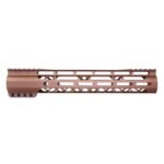Guntec USA bronze 12-inch M-LOK AR-15 handguard with monolithic top rail.