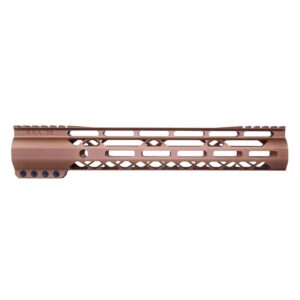 Guntec USA bronze 12-inch M-LOK AR-15 handguard with monolithic top rail.