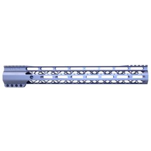 Guntec USA 15-inch grey M-LOK free-floating handguard with top rail.