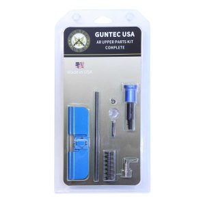 Guntec USA AR-15 Upper Parts Kit, Anodized Blue, Complete with Gen 3 Dust Cover.