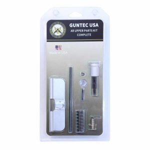 Guntec USA AR-15 Upper Parts Kit with Gen 3 Dust Cover in clear packaging.