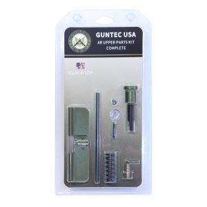 Guntec USA AR-15 Upper Parts Kit with Anodized Green Dust Cover.