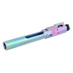 Rainbow PVD coated .308 Cal Bolt Carrier Group for enhanced firearm performance.