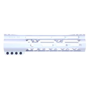 Guntec USA 9-inch Clear Anodized M-LOK Handguard with Monolithic Top Rail.