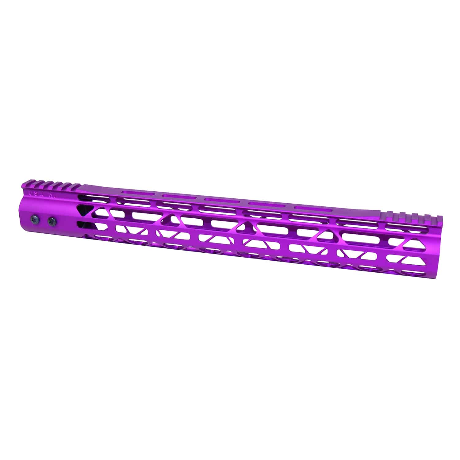 15" MOD LITE Skeletonized  Series M-LOK Free Floating Handguard With Monolithic Top Rail (Anodized Purple)