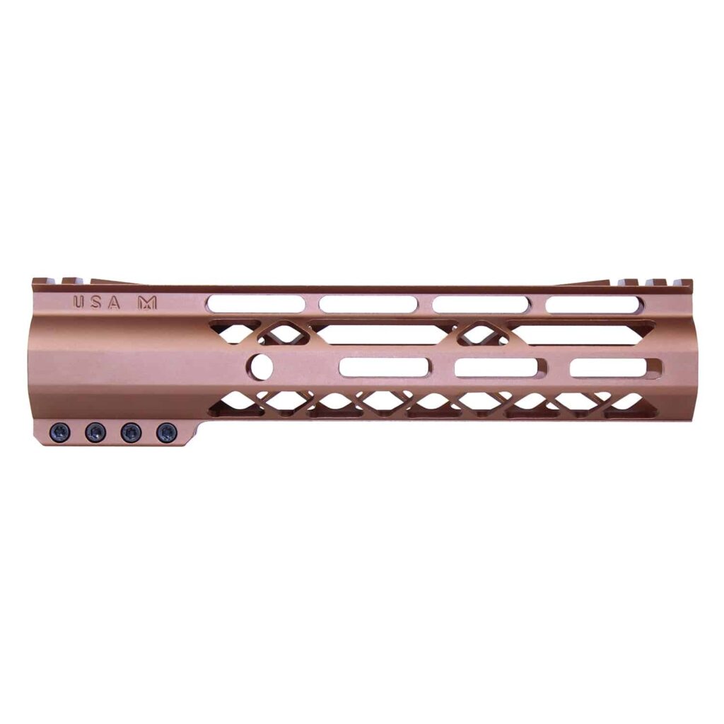 9" AIR-LOK Series M-LOK Compression Free Floating Handguard With Monolithic Top Rail (Gen 2) (Anodized Bronze)