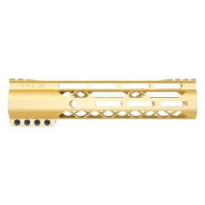 9" AIR-LOK Series M-LOK Compression Free Floating Handguard With Monolithic Top Rail (Gen 2) (Anodized Gold)