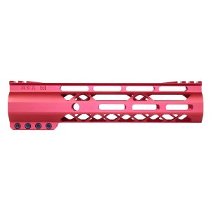 9" AIR-LOK Series M-LOK Compression Free Floating Handguard With Monolithic Top Rail (Gen 2) (Anodized Red)