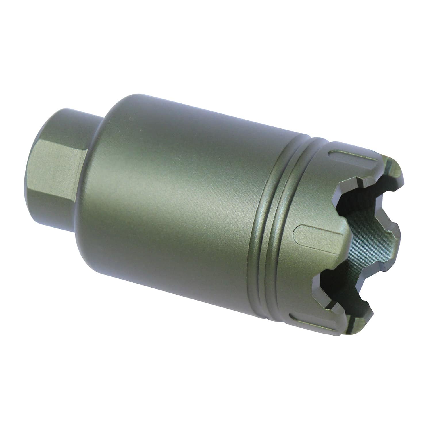 AR-15 Micro 'Trident' Flash Can With Glass Breaker (Anodized Green)