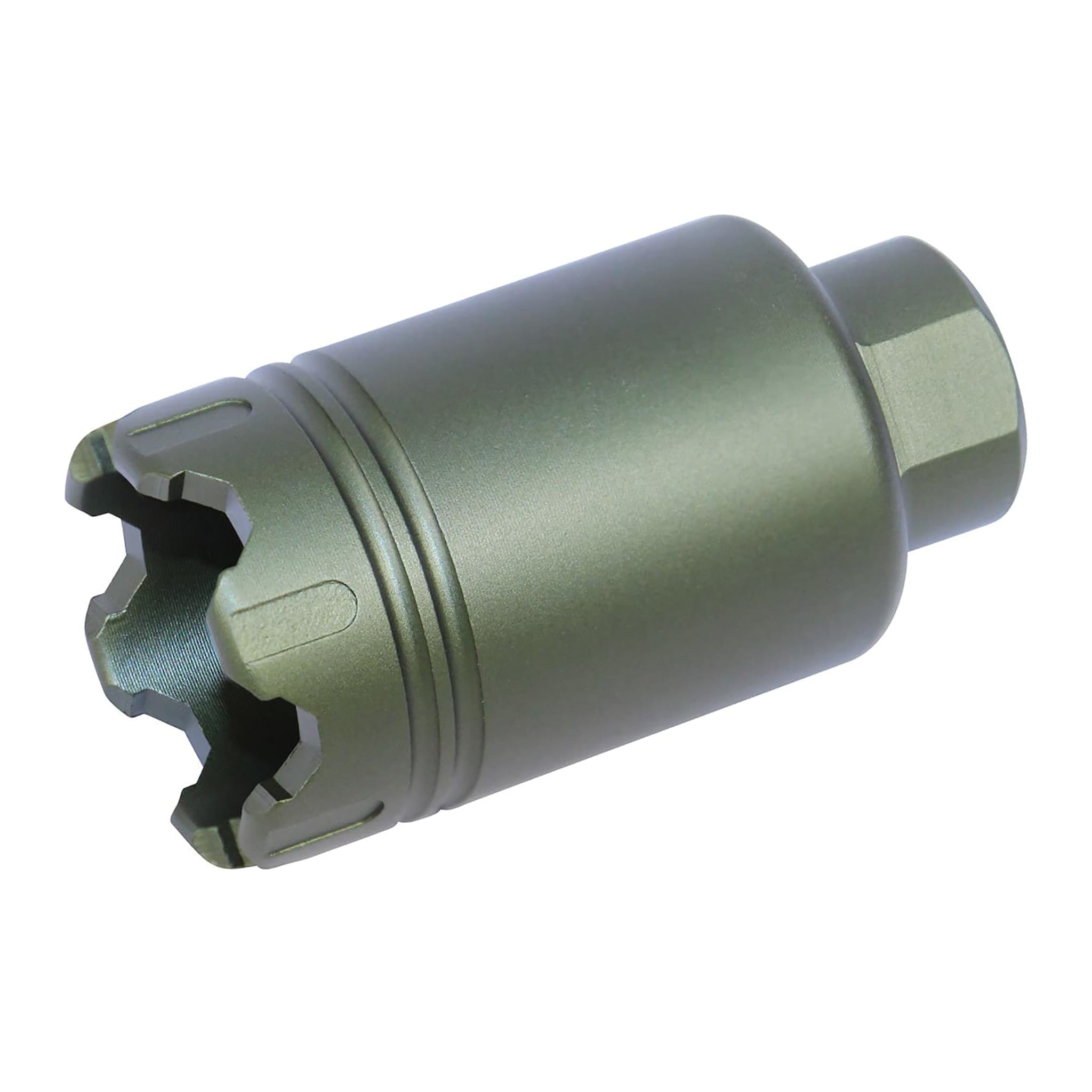 ar-15-micro-trident-flash-can-anodized-green AR-15 Micro 'Trident' Flash Can With Glass Breaker (Anodized Green) - Image 1