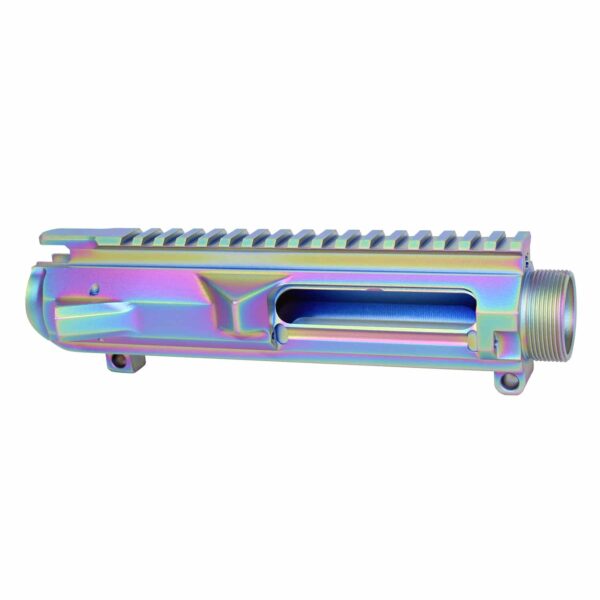 Guntec USA AR .308 Billet Upper Receiver Gen 2 with Rainbow PVD Finish.