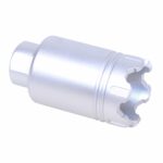 AR-15 Micro Trident Flash Can with Glass Breaker, Anodized Clear.