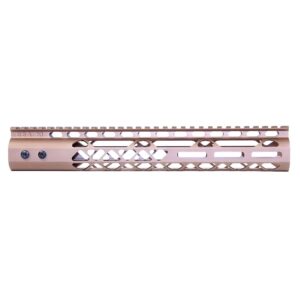 Guntec USA 12-inch bronze M-LOK handguard with monolithic top rail.