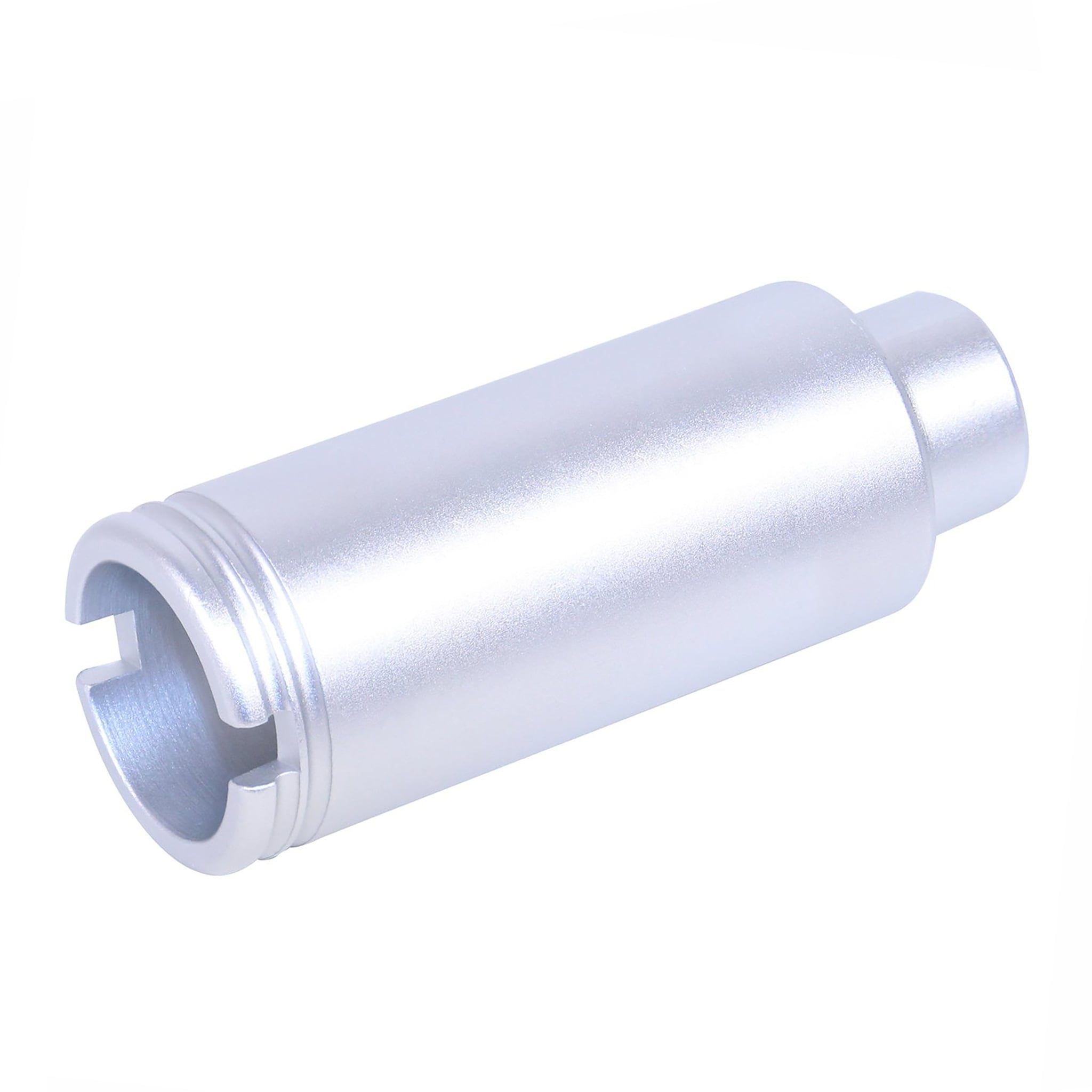 clear-flash-can-muzzle-device_tt AR-15 Slim Line Cone Flash Can (Anodized Clear) - Image 1