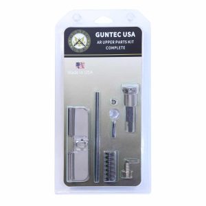 Guntec USA AR-15 Upper Parts Kit with Gen 3 Dust Cover, Black Chrome.