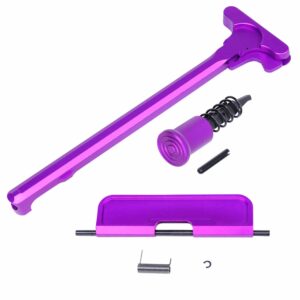 Purple AR-15 Upper Receiver Kit with Charging Handle and Dust Cover.