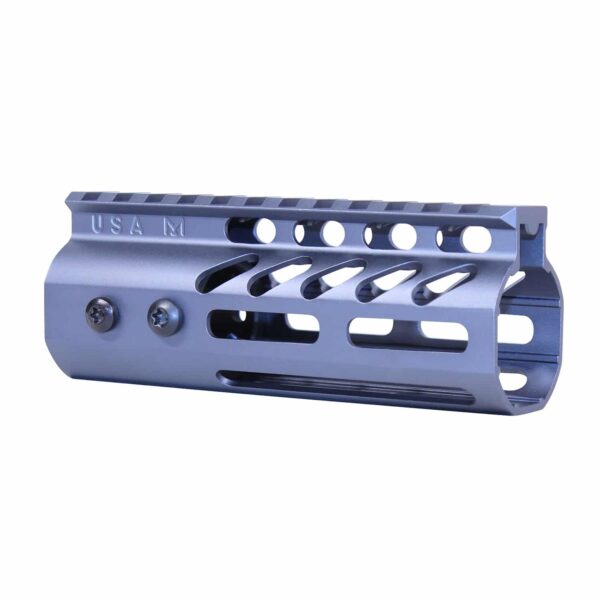 5" Ultra Lightweight Thin M-LOK Free Floating Handguard With Monolithic Top Rail (Anodized Grey)