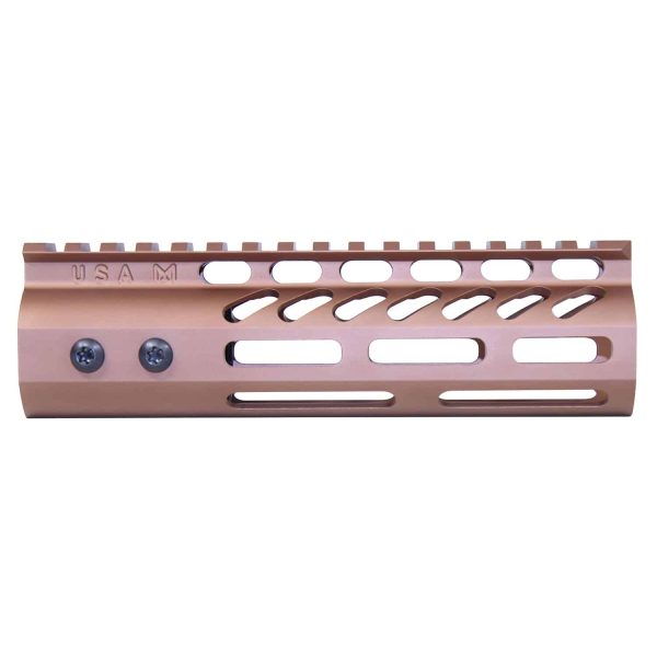 6.75" ULtra Lightweight Thin M-LOK Free Floating Handguard With Monolithic Top Rail (Anodized Bronze)