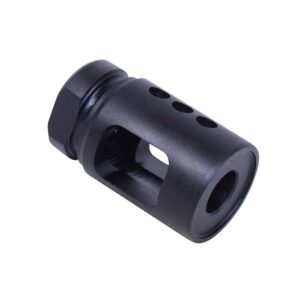 Guntec USA AR .308 Caliber Micro Compensator, Black Matte Steel with Ports.