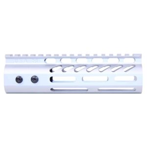 Guntec USA 6.75-inch M-LOK handguard with top rail, anodized clear finish.