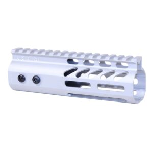 6" Ultra Lightweight Thin M-LOK Free Floating Handguard With Monolithic Top Rail (Anodized Clear)
