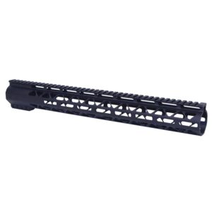 16.5 Guntec USA black M-LOK free-floating handguard with monolithic top rail for .308 caliber.