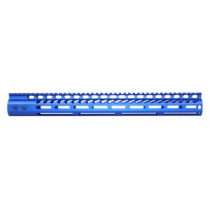 Blue 16.5 Guntec USA M-LOK Handguard with Top Rail, Lightweight Aluminum.